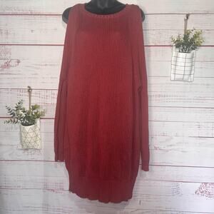 Easel Boutique Maueve Cold Shoulder Sweater Tunic | Small / Medium